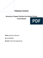 Pollution Control: Recovery of Copper Particles From Waste Printed Circuit Boards