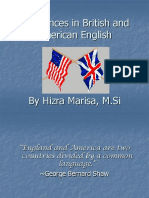 Differences in British and American English