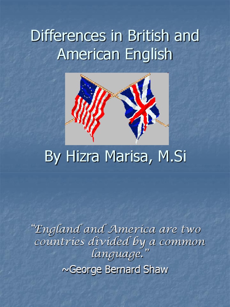 Differences in British and American English | PDF | Linguistics | Clothing