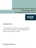 The Level of Knowledge About Anemia On Pregnant Women in Parongpong Health Center