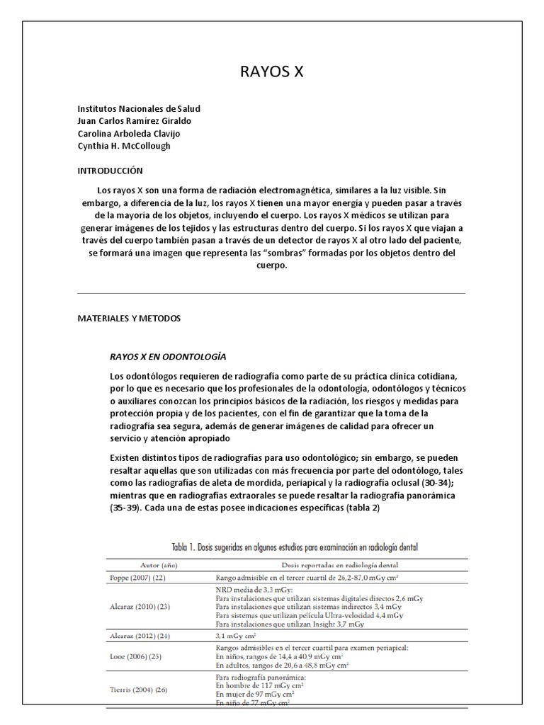 Rayos X | PDF | Rayo X | Ct Scan