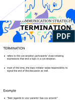 Communication Strategy: Termination