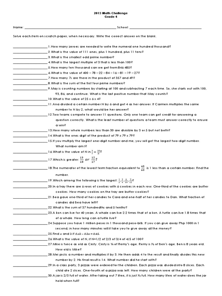 Grade 4 | PDF | Triangle | Area
