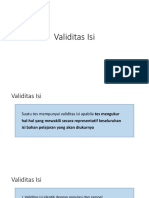 Validitas Isi