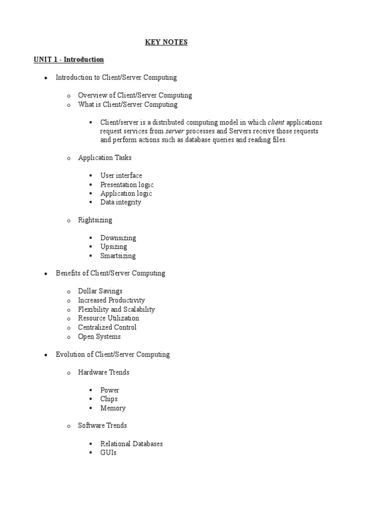 Client Server Computing 2 Marks and Ques | PDF | Client–Server Model ...