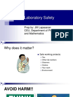 Laboratory Safety: Prep By: JM Lapasaran CEU, Department of Physical Science and Mathematics