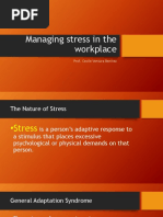 Managing Stress in The Workplace