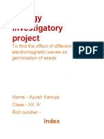 Biology Investigatory Project: Index