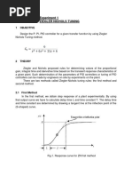 Experiment 1 Ziegler Nichols Tuning: 1 Objective