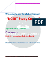 Asia Continent Notes by Ncert Study Course