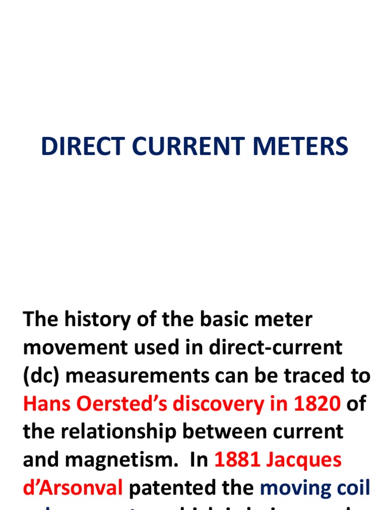 Direct Current Meters | PDF | Voltage | Electrical Resistance And ...