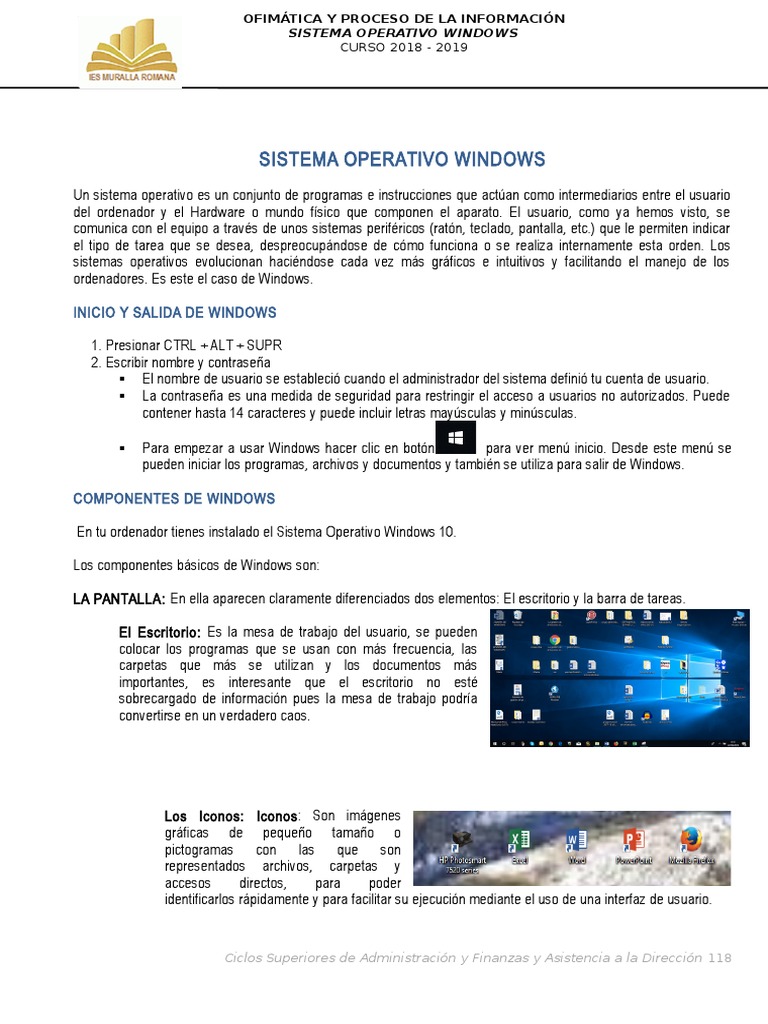 2-Apuntes de Windows | PDF | Ventana (informática) | Archivo de computadora