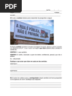 AVALIAÇÃO 9° ANO LÍNGUA PORTUGUESA UNID III