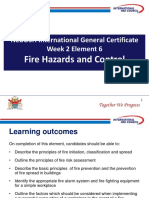 NEBOSH International General Certificate Week 2 Element 6 Fire Hazards and Control