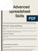 Spreadsheet Skills