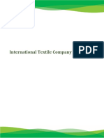 International Textile Case Study Optimal Shipment Schedule