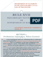 Rule Xvii: Preliminary Injunction OR Supervision of Harvest