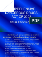 Comprehensive Dangerous Drugs ACT OF 2002: Penal Provisions