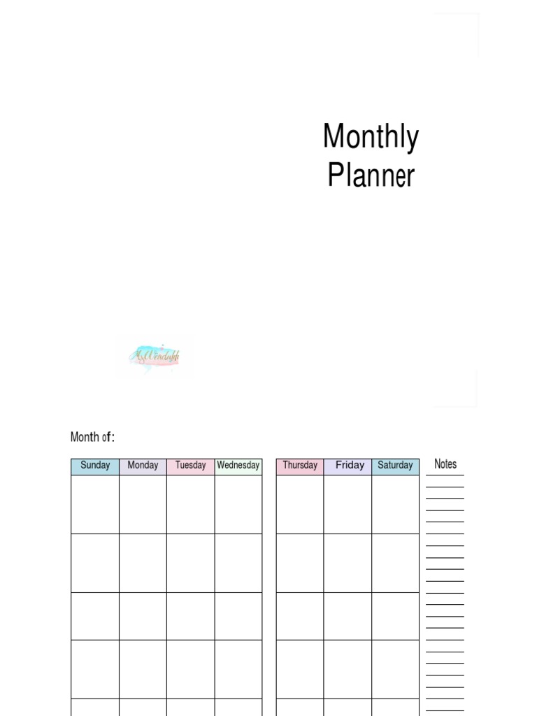 Midori Monthly Planner | PDF
