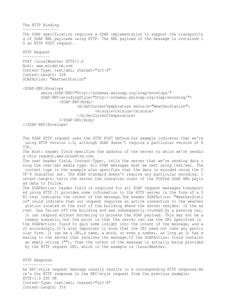 Web Services PDF Soap Namespace