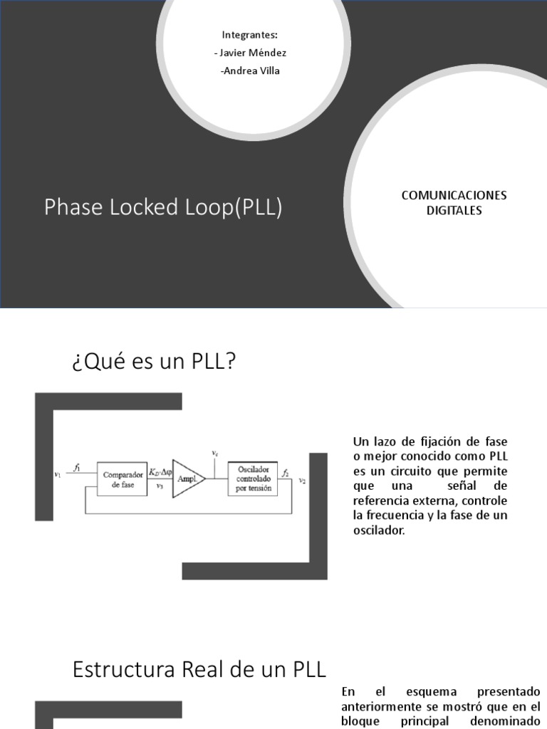 PLL (Phase Locked Loop) PDF Ingeniería en
