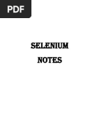 Selenium Notes