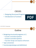 Designing Structured Programs - Introduction To Functions: ©LPU CSE101 C Programming