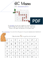 Letter Mazes Printable CC PDF