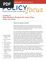 Policy Focus: Help Workers Prepare For Leave Time