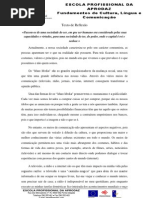 Texto reflexivo sobre a sociedade actual