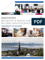 Dentistry: Bachelor of Dental Surgery BSC Oral Health Sciences
