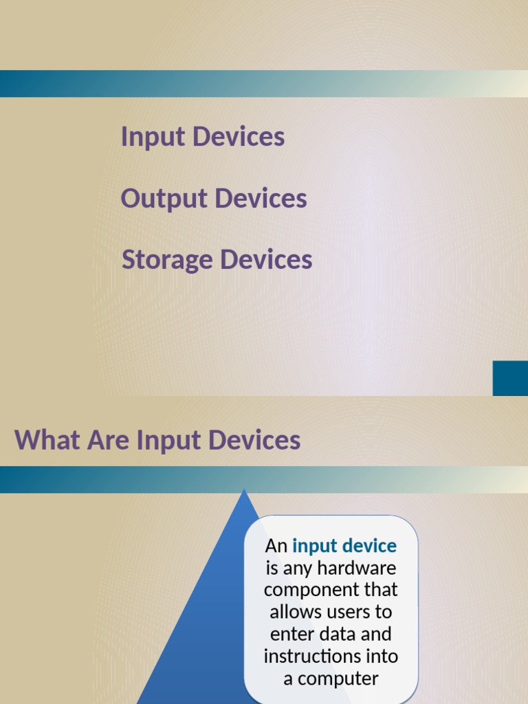 Input Output Storage Devices PDF PDF Hard Disk Drive Printer