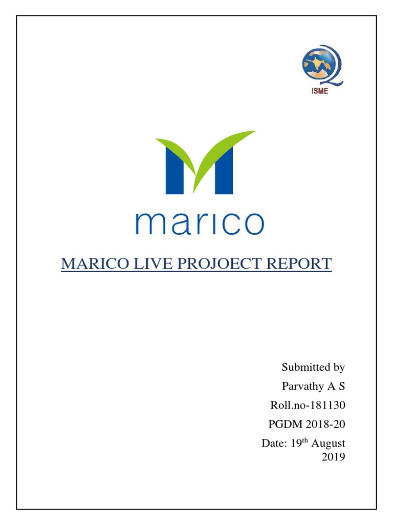 Marico Project Report: Brand Promotion Insights | PDF | Marketing ...
