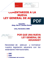 Comentarios a La Nueva Ley General de Aduanas