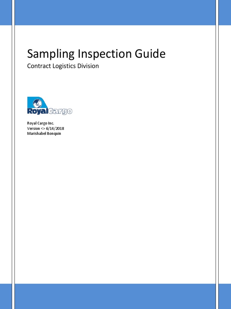 Sampling Inspection Guidelines for QA | PDF | Quality Assurance | Non ...