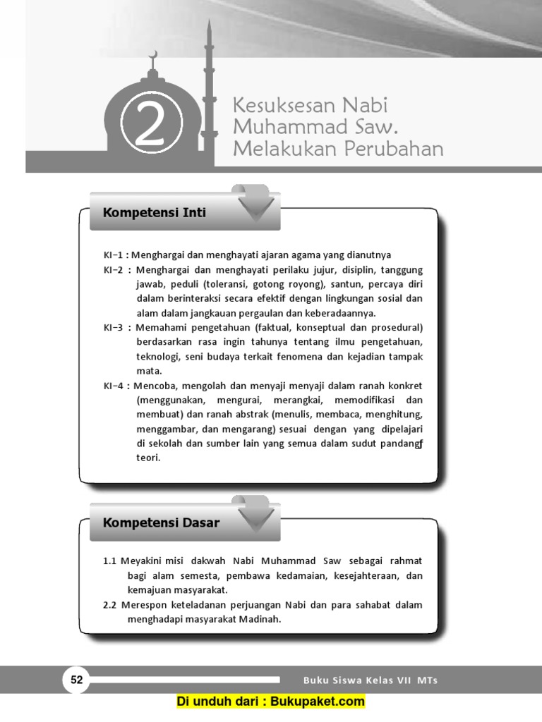 Bab 2 Kesuksesan Nabi Muhammad Saw Melakukan Perubahan Pdf