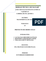 Proyecto de Medio Ciclo de Transferencia de Masa