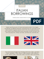 Italian Borrowings: Khokhlova Maria, Garanina Polina 311 (2) Group