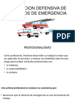 Conducción defensiva vehículos emergencia