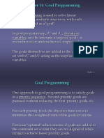 LP Goal Programming (Linear Programming)