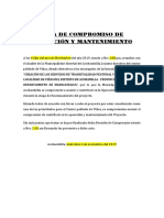 Acta de Compromiso de Operacion y Mantenimiento