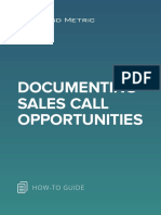 Documenting Sales Call Opportunities