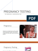 Pregnancy Testing: By: Raynhier G. Constantino, RMT