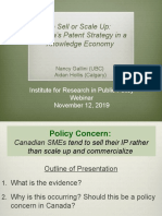 To Sell or Scale Up: Canada's Patent Strategy in A Knowledge Economy