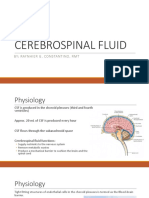 Cerebrospinal Fluid: By: Raynhier G. Constantino, RMT