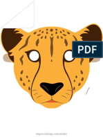 Cheetah Mask Colored Template Paper Craft