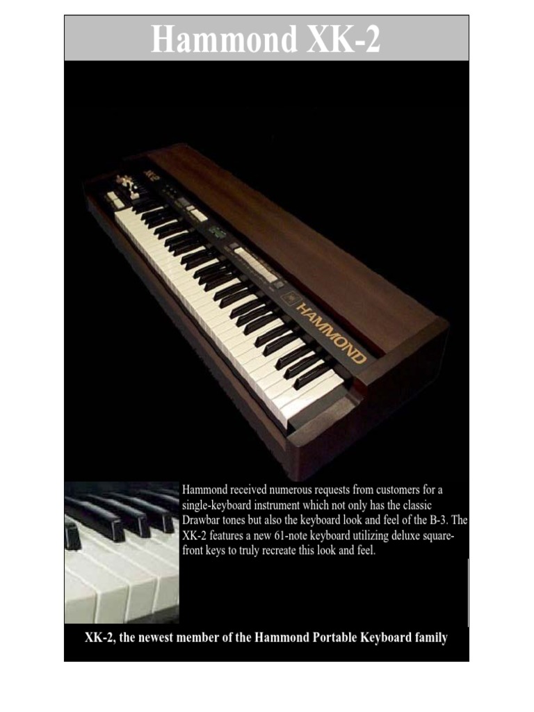 Hammond XK2 XK2, The Newest Member of The Hammond Portable Keyboard