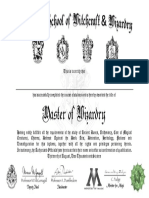 Hogwarts Diploma PDF