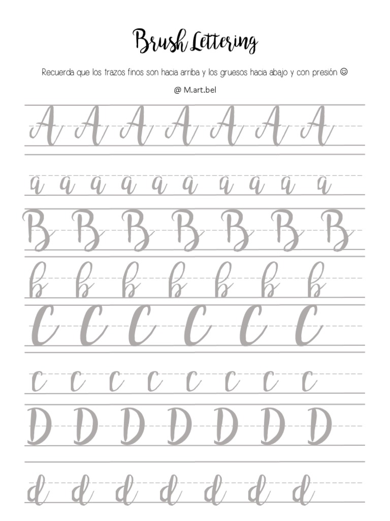 Plantillas Alfabeto Lettering Gratis, PDF Descargable