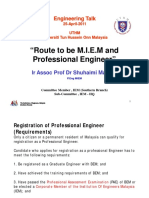 "Route To Be M.I.E.M and Professional Engineer": Engineering Talk Engineering Talk
